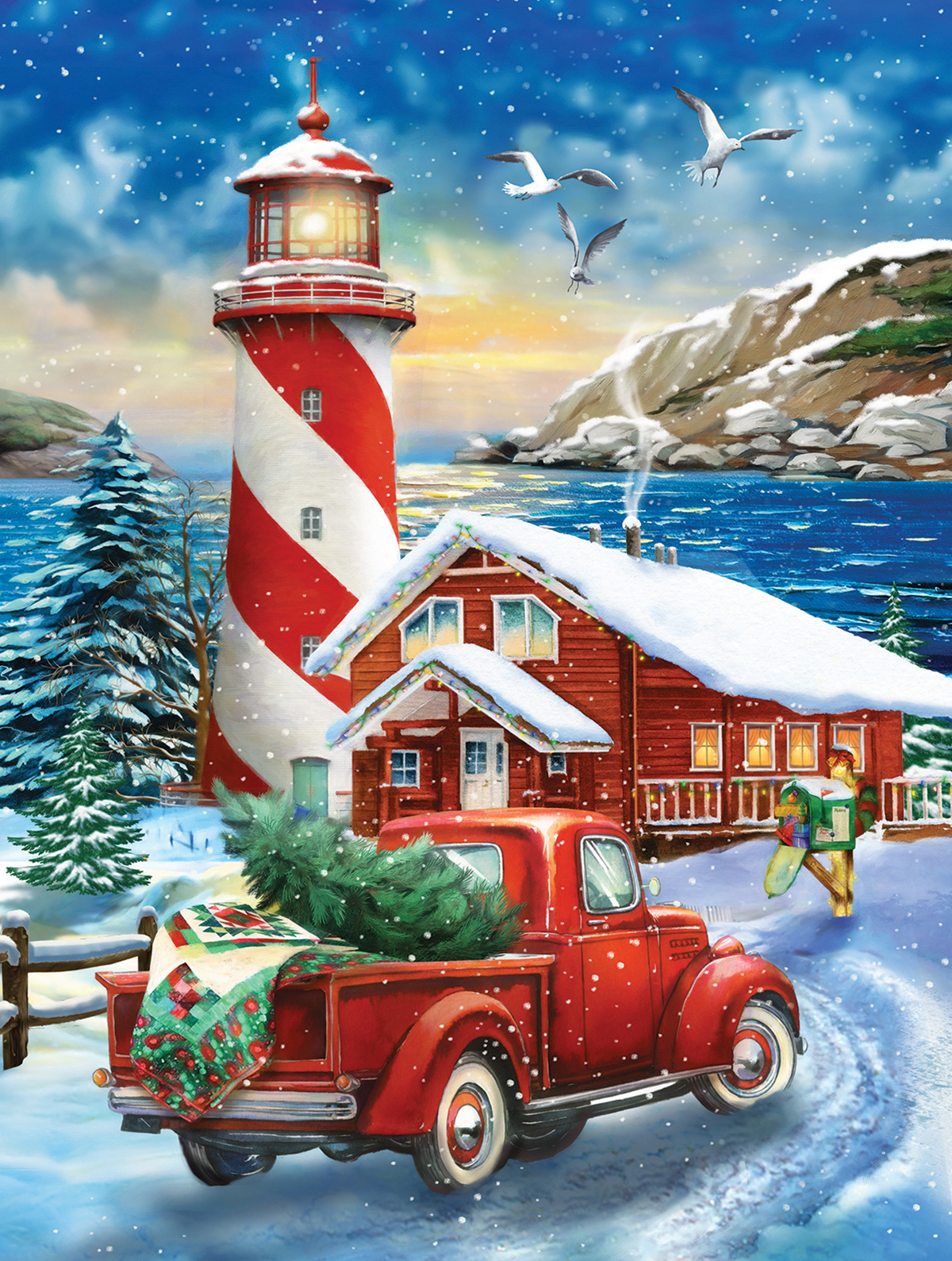 SunsOut XXL Teile - A Winter Lighthouse 500 Teile Puzzle Sunsout-28507 SunsOut XXL Teile - A Winter Lighthouse 500 Teile Puzzle Sunsout-28507 von SunsOut
