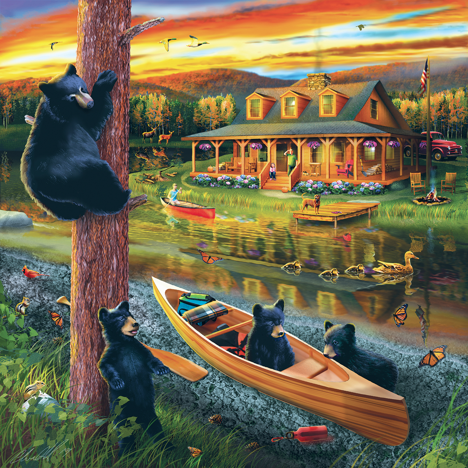 SunsOut XXL Teile - Abenteuer einer Bärenfamilie 500 Teile Puzzle Sunsout-46011 SunsOut XXL Teile - Abenteuer einer Bärenfamilie 500 Teile Puzzle Sunsout-46011 von SunsOut