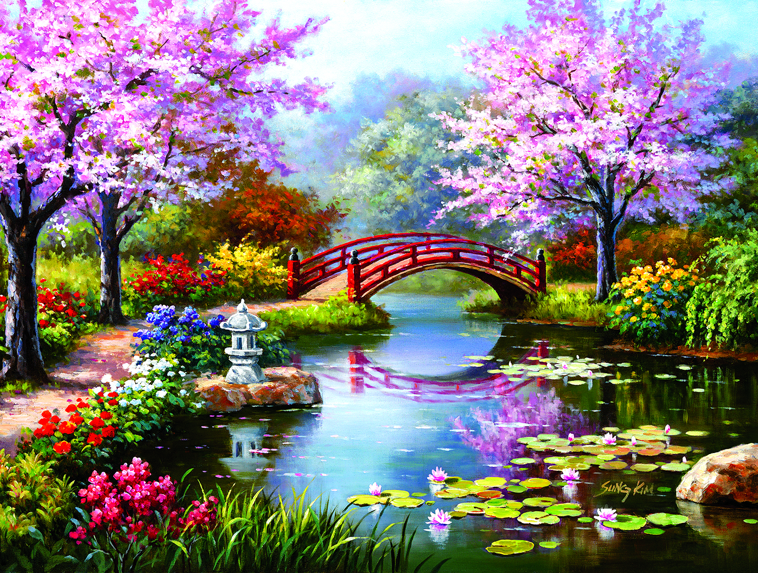 SunsOut XXL Teile - Blühender Japanischer Garten 300 Teile Puzzle Sunsout-34455 SunsOut XXL Teile - Blühender Japanischer Garten 300 Teile Puzzle Sunsout-34455 von SunsOut