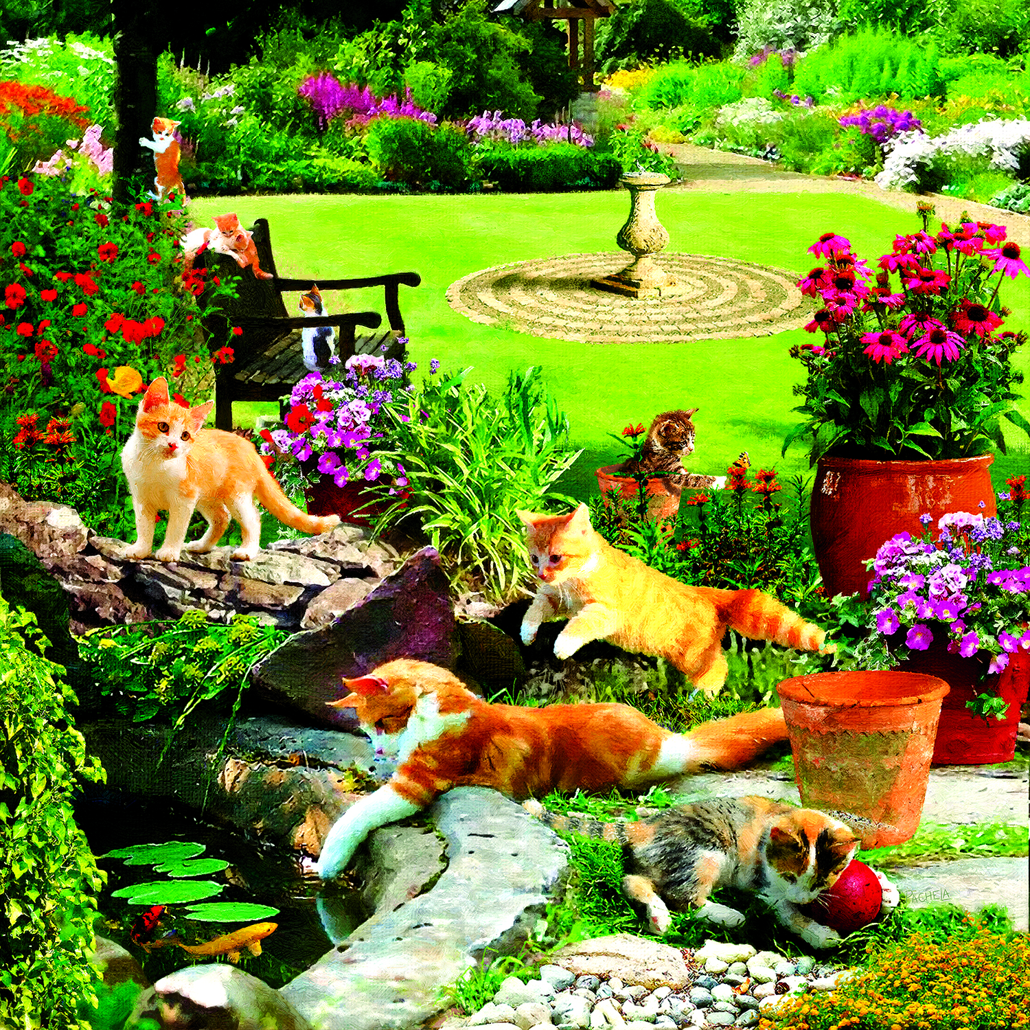 SunsOut XXL Teile - Garden Fishermen 500 Teile Puzzle Sunsout-42209 SunsOut XXL Teile - Garden Fishermen 500 Teile Puzzle Sunsout-42209 von SunsOut