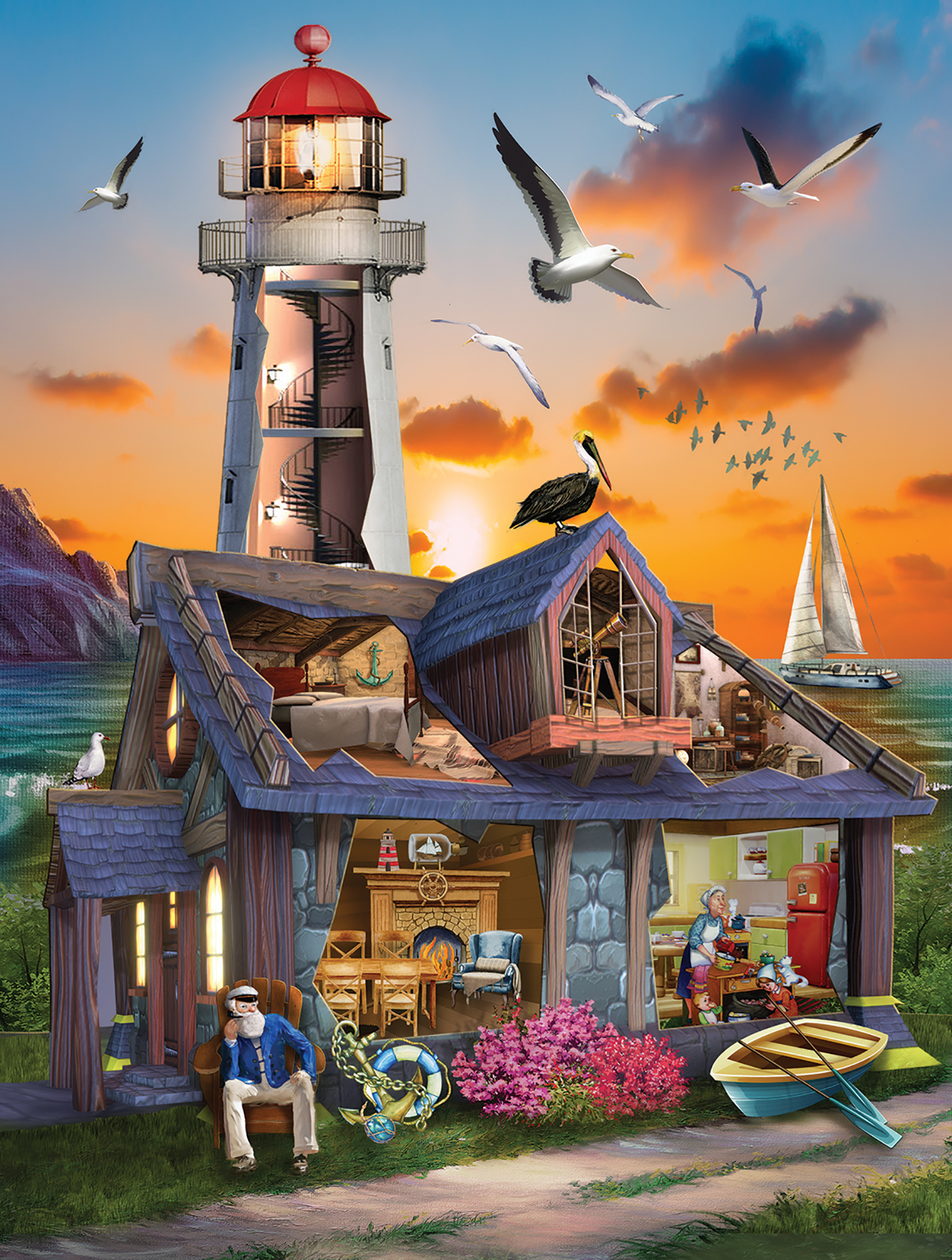 SunsOut XXL Teile - Haus des Leuchtturmwärters 300 Teile Puzzle Sunsout-29835 SunsOut XXL Teile - Haus des Leuchtturmwärters 300 Teile Puzzle Sunsout-29835 von SunsOut