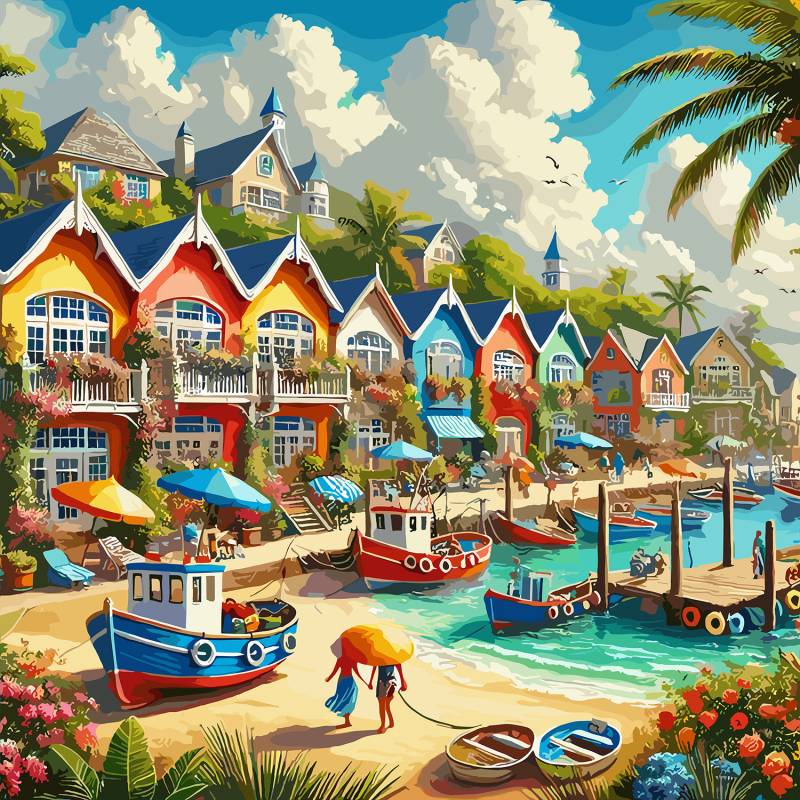 SunsOut XXL Teile - Kaleidoskop der Küste 500 Teile Puzzle Sunsout-27315 von SunsOut