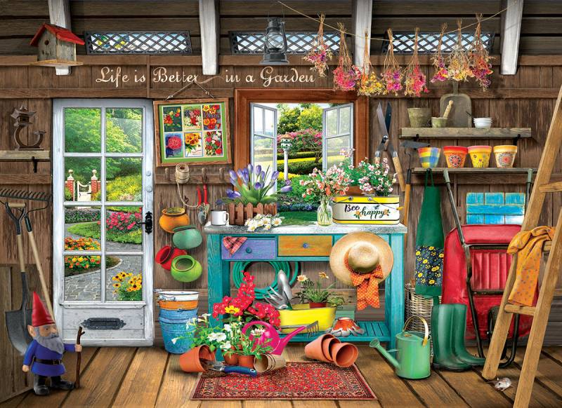 SunsOut XXL Teile - Life is Better in a Garden 500 Teile Puzzle Sunsout-31960 von SunsOut