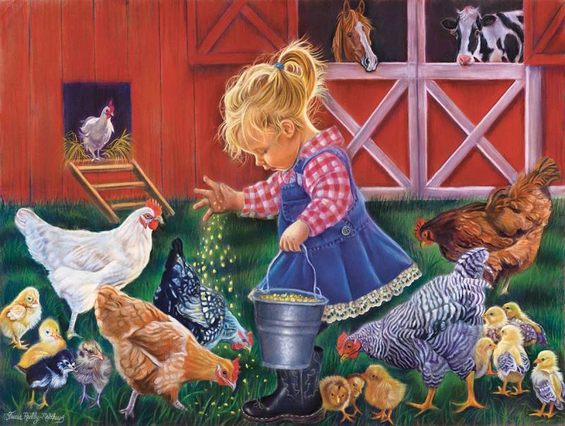 SunsOut XXL Teile - Little Farm Girl 500 Teile Puzzle Sunsout-35886 von SunsOut