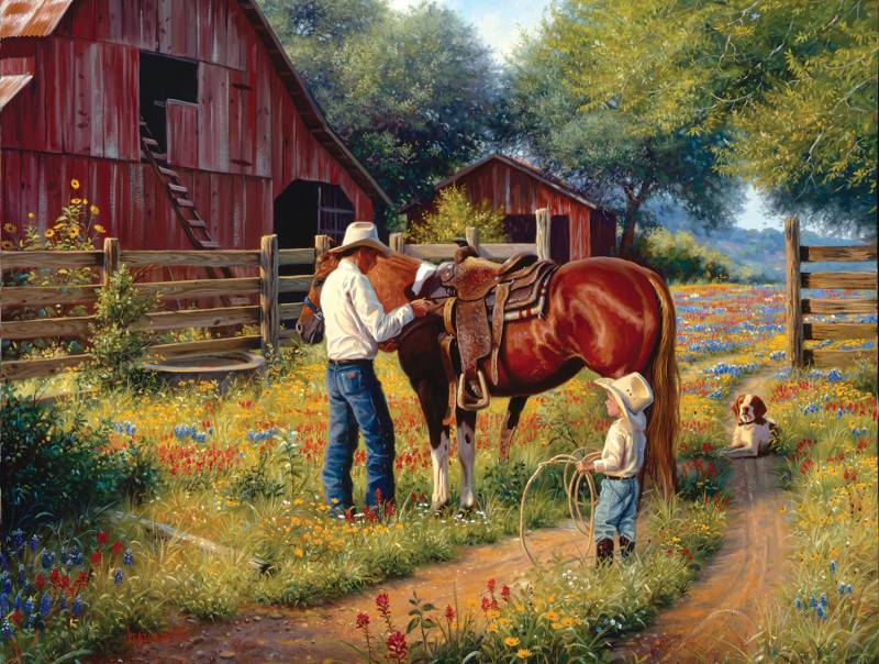 SunsOut XXL Teile - Mark Keathley - Learning the Ropes 500 Teile Puzzle Sunsout-53084 von SunsOut