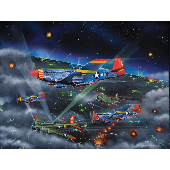 SunsOut - XXL Teile - Night Fighters-The Tuskegee Airmen - 500 Teile von SunsOut