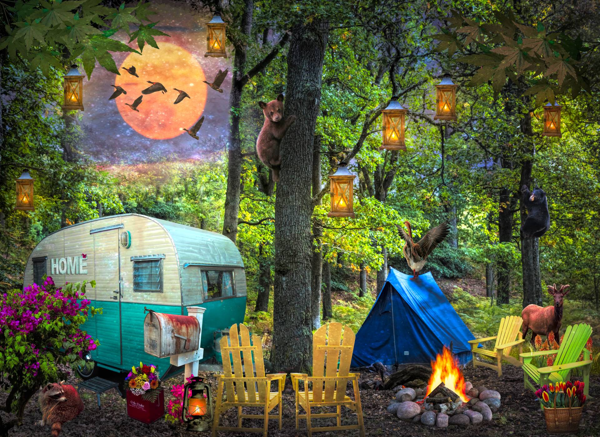 SunsOut XXL Teile - Summertime Camping 500 Teile Puzzle Sunsout-30152 SunsOut XXL Teile - Summertime Camping 500 Teile Puzzle Sunsout-30152 von SunsOut