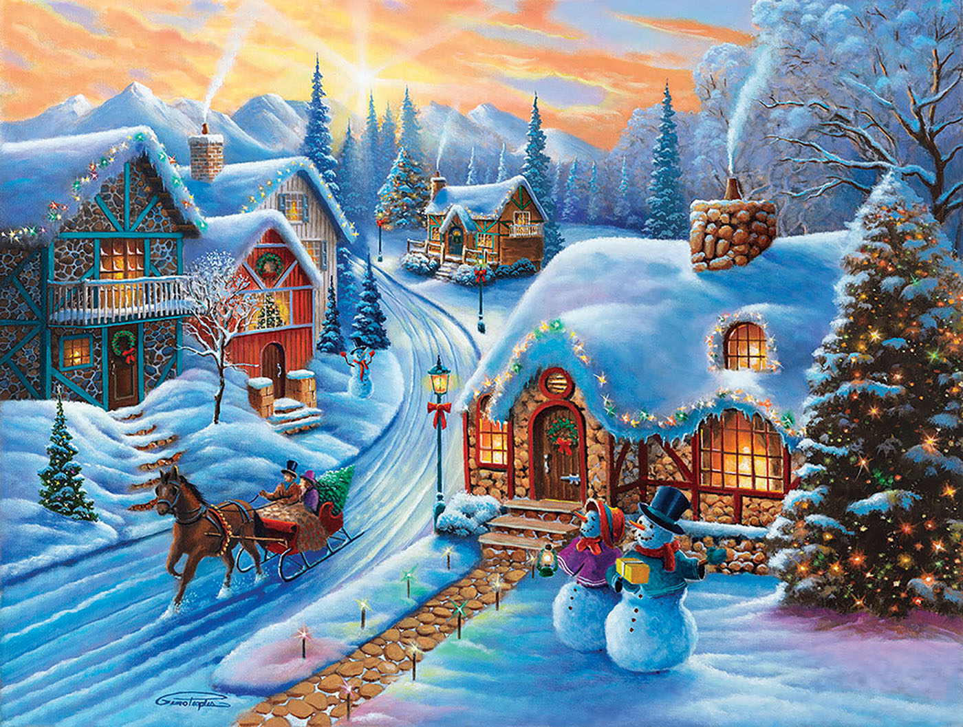 SunsOut XXL Teile - Sunset Christmas Village 500 Teile Puzzle Sunsout-51375 SunsOut XXL Teile - Sunset Christmas Village 500 Teile Puzzle Sunsout-51375 von SunsOut