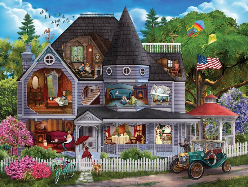 SunsOut XXL Teile - Viktorianisches Haus 300 Teile Puzzle Sunsout-29714 von SunsOut