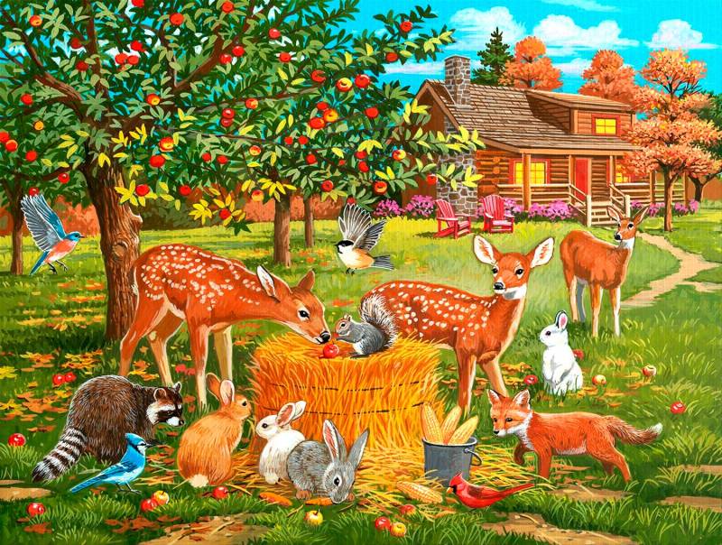 SunsOut Zusammenkunft unter dem Apfelbaum 500 Teile Puzzle Sunsout-30499 von SunsOut