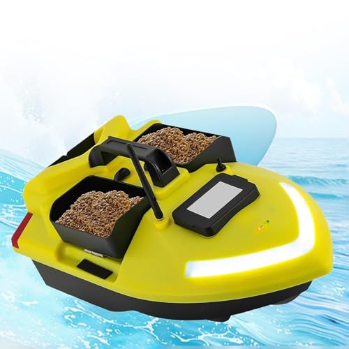 Sunseota GPS RC Köderboot, 500M Drahtlose Fernbedienung Angelköderboot Angelfutterboot mit 4 Köderbehältern 2KG Ladekapazität,5200mAh Sunseota GPS RC Köderboot, 500M Drahtlose Fernbedienung Angelköderboot Angelfutterboot mit 4 Köderbehältern 2KG Ladekapazität,5200mAh von Sunseota