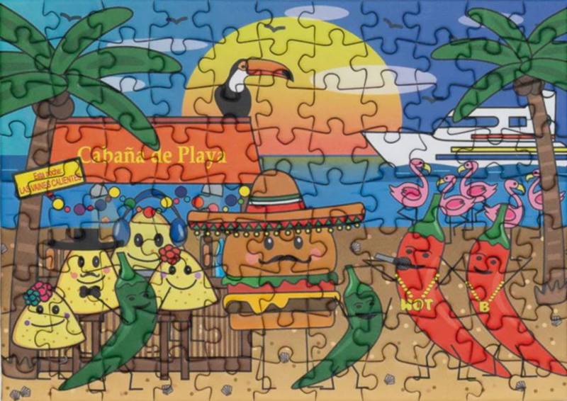 Sunshine Puzzle Mini Puzzle (99 Teile) – Cabana de Playa - von Sunshine Puzzles