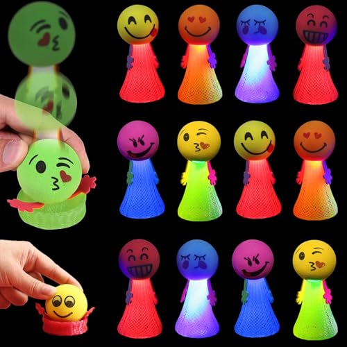12 Stück LED Feder Leucht Springendes Spielzeug,Jumping Spielzeug,Spring Launchers Toys,Springbälle Hüpfball,LED Leuchtspielzeug Kinder,Kindergeburtstag Mitgebsel Set,Emoticons Puppen für Kinder 12 Stück LED Feder Leucht Springendes Spielzeug,Jumping Spielzeug,Spring Launchers Toys,Springbälle Hüpfball,LED Leuchtspielzeug Kinder,Kindergeburtstag Mitgebsel Set,Emoticons Puppen für Kinder von Sunshine smile