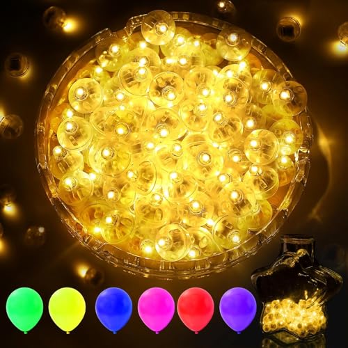 120 Stück LED Ballons Lichter,Mini Bunt LED Ballonlichter,Warmweiß Hochzeit Licht,Runde Party Licht für Geburtstag Hochzeit Halloween Weihnachten Dekoration 120 Stück LED Ballons Lichter,Mini Bunt LED Ballonlichter,Warmweiß Hochzeit Licht,Runde Party Licht für Geburtstag Hochzeit Halloween Weihnachten Dekoration von Sunshine smile