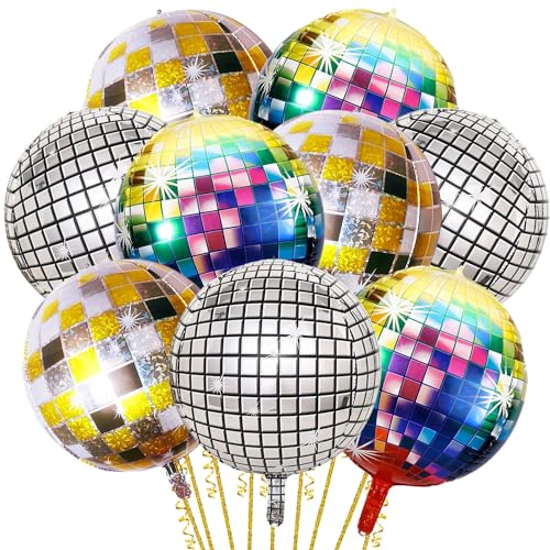 Discokugel Luftballon,9 Stück Disco Ballons,discokugel deko,4D Disco Folienballons 22 Inches,Mehrfarbige Disco-Folienballons,Disco Party Ballons Deko,70er 80er 90er Jahre Deko Discokugel Luftballon,9 Stück Disco Ballons,discokugel deko,4D Disco Folienballons 22 Inches,Mehrfarbige Disco-Folienballons,Disco Party Ballons Deko,70er 80er 90er Jahre Deko von Sunshine smile