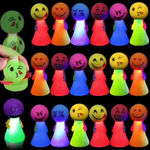 18 Stück LED Feder Leucht Springendes Spielzeug,Jumping Spielzeug,Spring Launchers Toys,Springbälle Hüpfball,LED Leuchtspielzeug Kinder,Kindergeburtstag Mitgebsel Set,Emoticons Puppen für Kinder 18 Stück LED Feder Leucht Springendes Spielzeug,Jumping Spielzeug,Spring Launchers Toys,Springbälle Hüpfball,LED Leuchtspielzeug Kinder,Kindergeburtstag Mitgebsel Set,Emoticons Puppen für Kinder von Sunshine smile