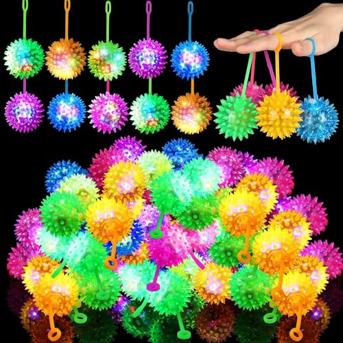 24pcs Igelball Mitgebsel Kindergeburtstag,Leuchtball Gastgeschenke,Jump Ball Leuchtspielzeug,Kinder Stressball,Led Flummies,Party Gadgets Kleine,Led Party Grundschule Geschenke (B) von Sunshine smile