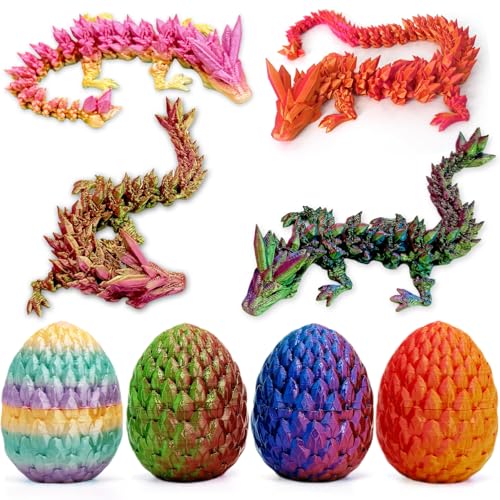 4er Set 3D Gedrucktes Drachenei Geheimnisvolle Drachen Spielzeug,13 cm Überraschungs Drachenei,Mini 3D Gedruckter Beweglicher Drachen Spielzeug, für Easter Weihnachtstag Schreibtisch Dekoration 4er Set 3D Gedrucktes Drachenei Geheimnisvolle Drachen Spielzeug,13 cm Überraschungs Drachenei,Mini 3D Gedruckter Beweglicher Drachen Spielzeug, für Easter Weihnachtstag Schreibtisch Dekoration von Sunshine smile