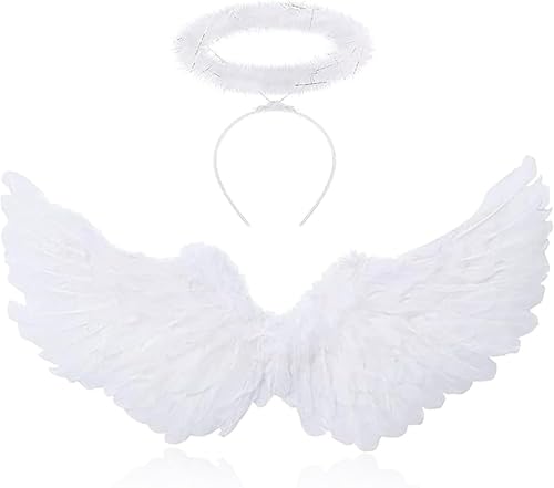 Sunshine smile 60CM Engelsflügel Weiß mit Heiligenschein,Engel Flügel,Federflügel Engel,Engels Flügel Kostüm,Engel Flügel für Damen und Mädchen,Party Fasching Kostüme Deko,Kostümparty Verkleidung Sunshine smile 60CM Engelsflügel Weiß mit Heiligenschein,Engel Flügel,Federflügel Engel,Engels Flügel Kostüm,Engel Flügel für Damen und Mädchen,Party Fasching Kostüme Deko,Kostümparty Verkleidung von Sunshine smile