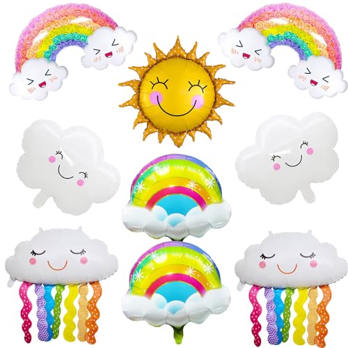 9 Stück Wolkenförmige Folienballon,regenbogen ballon,Luftballon Regenbogen,Wolken Luftballons,kindergeburtstag deko,Lächelnde Quasten Luftballons,Jubiläum Party Deko Geburtstagdeko 9 Stück Wolkenförmige Folienballon,regenbogen ballon,Luftballon Regenbogen,Wolken Luftballons,kindergeburtstag deko,Lächelnde Quasten Luftballons,Jubiläum Party Deko Geburtstagdeko von Sunshine smile