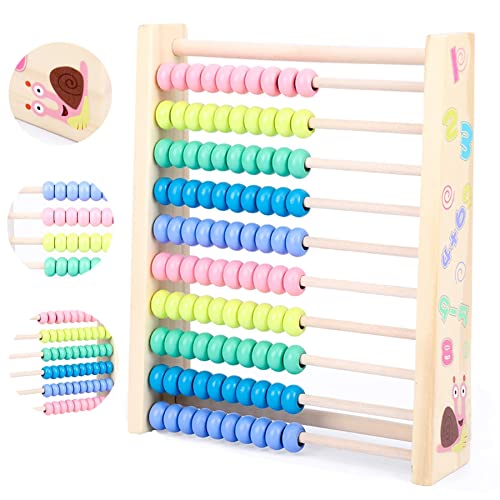 Abakus,Holz Rechenschieber,Holzspielzeug Baby,Montessori Spielzeug,Mathematik mit 100 Holzperlen Kinderspielzeug Motorikspielzeug Lernspielzeug Geschenke für Kinder Abakus,Holz Rechenschieber,Holzspielzeug Baby,Montessori Spielzeug,Mathematik mit 100 Holzperlen Kinderspielzeug Motorikspielzeug Lernspielzeug Geschenke für Kinder von Sunshine smile