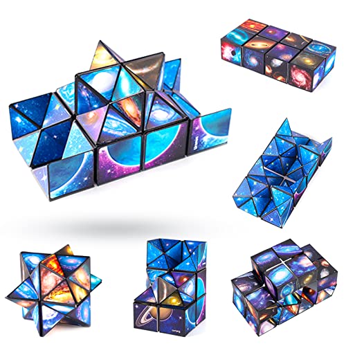 Unendlichkeit Würfel Spielzeug,2 in 1 Unendlich Zappelspielzeug,3D-Puzzle-Würfel,Magic Star Cube,Magic Puzzle Cubes für Kinder,Infinity Cube Toys für Stress und Angst Linderung Entspannendes Spielzeug von Sunshine smile