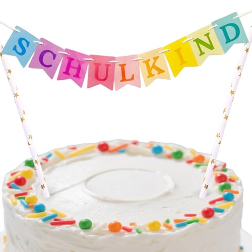 Tortendeko Einschulung,Schulanfang Tortendeko,Dekoration für Kuchen,tortendeko einschulung mädchen,Endlich Schulkind 2025 Junge Geschenke einschulung von Sunshine smile