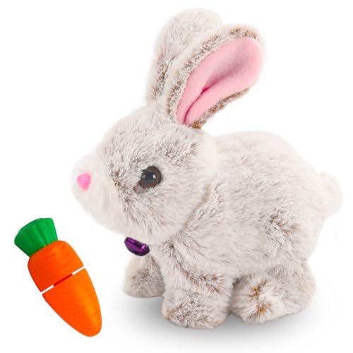Hüpfendes Kaninchen,Hüpfendes Kaninchen Spielzeug,Sprechender Hasen,Hasen Kuscheltiere Klein,Geräusche Macht und Dessen Ohren und Nase Sich Bewegen, Plüschhase für Ostern Weihnachtstag Geschenke Hüpfendes Kaninchen,Hüpfendes Kaninchen Spielzeug,Sprechender Hasen,Hasen Kuscheltiere Klein,Geräusche Macht und Dessen Ohren und Nase Sich Bewegen, Plüschhase für Ostern Weihnachtstag Geschenke von Sunshine smile