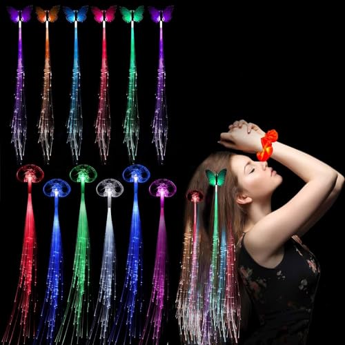 LED Haarschmuck,12 stück LED Blinkendes Haargeflecht,Leuchtender Haarschmuck,Leuchtende Haargummis,Led Leuchtende Haarspangen für Hochzeit,Halloween,Weihnachten Party, Mehrfarbig LED Haarschmuck,12 stück LED Blinkendes Haargeflecht,Leuchtender Haarschmuck,Leuchtende Haargummis,Led Leuchtende Haarspangen für Hochzeit,Halloween,Weihnachten Party, Mehrfarbig von Sunshine smile