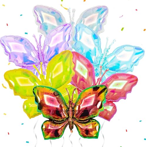 Schmetterling Folienballon,6 Stück 3D Folienballon Schmetterling Pastell,Folienballon Schmetterling Helium,Schmetterling Geburtstag Deko,Party Deko Schmetterling Set,Party Deko Mädchen Schmetterling Schmetterling Folienballon,6 Stück 3D Folienballon Schmetterling Pastell,Folienballon Schmetterling Helium,Schmetterling Geburtstag Deko,Party Deko Schmetterling Set,Party Deko Mädchen Schmetterling von Sunshine smile