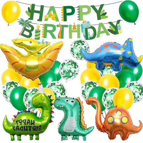 Dino Geburtstag Deko Set,XXL Dinosaurier Folienballon,Dinosaurier Deko Kindergeburtstag,Folienballon Dino mit Happy Birthday Banner für Dinosaurier Party Kindergeburtstag Dino Geburtstag Deko Set,XXL Dinosaurier Folienballon,Dinosaurier Deko Kindergeburtstag,Folienballon Dino mit Happy Birthday Banner für Dinosaurier Party Kindergeburtstag von Sunshine smile