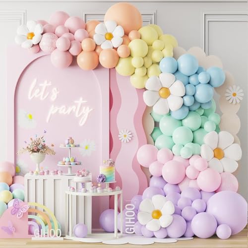 Luftballon Girlande,157 Stück Pastell Ballon Girlande mit Gänseblümchen Folienballons,Kindergeburtstag Deko Luftballons Girlande für Baby Shower, Hochzeitdeko, Party Dekoration Luftballon Girlande,157 Stück Pastell Ballon Girlande mit Gänseblümchen Folienballons,Kindergeburtstag Deko Luftballons Girlande für Baby Shower, Hochzeitdeko, Party Dekoration von Sunshine smile