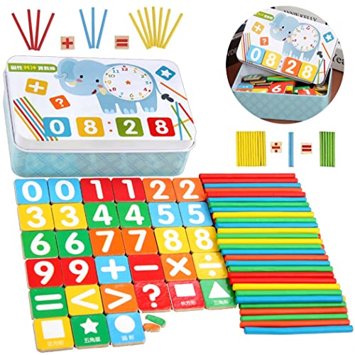 Montessori Mathe Spielzeug,Mathematisches Spielzeug Holz,Mathe Spielzeug Rechenstäbchen,Zahlenlernspiel, Pädagogisches Mathe-Spielzeug für Kinder 3 4 5 von Sunshine smile