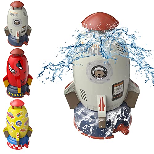 Rocket Wassersprinkler Kinder Outdoor,Wassersprinkler, Water Rocket Sprinkler,Wasserspielzeug Garten,Rasensprenger Kinder,Outdoor Wasserspielzeug Sprinkler für Kinder Raketenform von Sunshine smile
