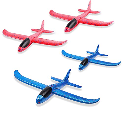 Segelflugzeug, 4 Stück Styroporflieger, Manuelles Werfen Flugzeug, Schaum Spielzeug, Kinder Modell, Sportarten Outdoor von Sunshine smile