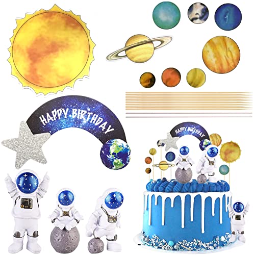 13 Stück Astronaut Kuchen Deko, Weltraum Deko, Weltraum Kindergeburtstag, Tortendeko Geburtstag Astronaut, Muffin Deko Weltraum, Astronaut Figur Spielzeug von Sunshine smile