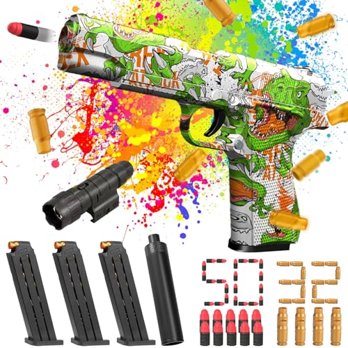 Spielzeug Pistole Wüstenadler Mit Platzpatronen, Knall Munition, Schaumstoff Geschoss und Zielscheibe für Nerf von Sunshine smile