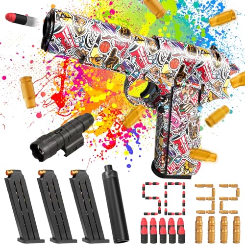 Spielzeug Pistole,Pistole Kinder Platzpatronen,Spielzeug Pistole mit Knall Munition,Spielzeug Pistole Wuestenadler,Pistole mit Schaumstoff Geschoss,Schaumstoff-Blaster,12+ Kindergeschenke von Sunshine smile