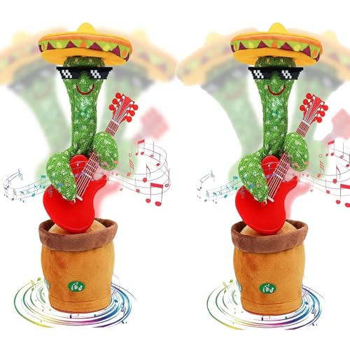 Sunshine smile 2Pcs Kaktus Plüschtier,Sprechender Kaktus,Kuscheltier Kaktus,Tanzender Kaktus Plüschtiere,Aufnehmen Lernen zu Sprechen Plüsch Puppe,Kaktus Plüsch Spielzeug Sunshine smile 2Pcs Kaktus Plüschtier,Sprechender Kaktus,Kuscheltier Kaktus,Tanzender Kaktus Plüschtiere,Aufnehmen Lernen zu Sprechen Plüsch Puppe,Kaktus Plüsch Spielzeug von Sunshine smile
