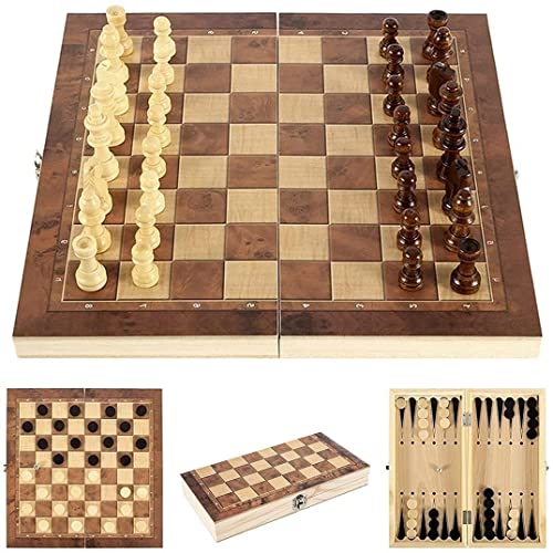 Schach Backgammon,3 in 1,Schachbrett 29x29,Schachspiel Holz Hochwertig,Backgammon Holz Hochwertig,Schachspiel Holz Edel,Schach Backgammon Holz,Schachbrett Holz Hochwertig,Schachspiel Kinder von Sunshine smile