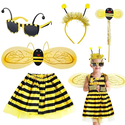 Sunshine smile Bienen Kostüm,5 Stück Bienenkostüm kinder, Mädchen Bienen Kostüm Kind Rock Sunshine smile Bienen Kostüm,5 Stück Bienenkostüm kinder, Mädchen Bienen Kostüm Kind Rock von Sunshine smile