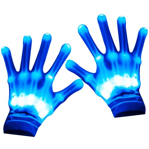 Sunshine smile Blitz Led Handschuhe,Blinkende Leuchtende Handschuhe,Blinkt Handschuhe Kinder,LED Blitzhandschuhe für Halloween,Weihnacht,Rave Party und Disco Clubs von Sunshine smile