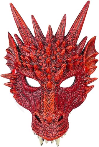 Sunshine smile Drachenmaske Kinder,Drachen Kostüm Kinder,Drachen Kostiim,Drachenflügel,Halloween Drachen Maske,Dinosaurier Cosplay Set für Jungen Mädchen Halloween Party Karneval von Sunshine smile