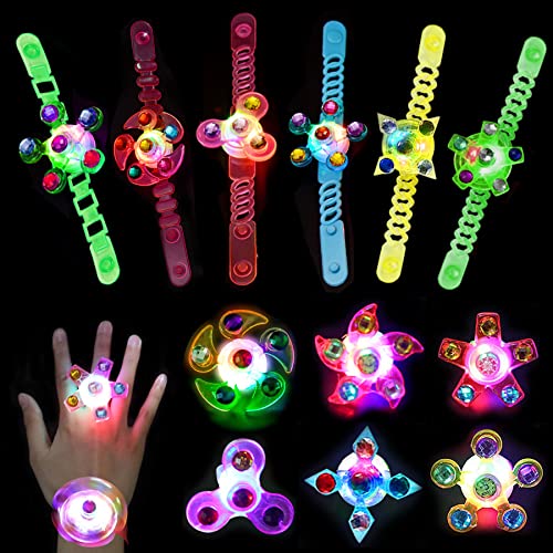 LED Leuchtspielzeug Partyartikel, 12 Pcs Partyartikel Set für Kinder, Kindergeburtstag Gastgeschenke, Kinder LED Flash Light Armband, für Weihnachten, Feiern Neujahrsparty, Geburtstag, Party, Hallowen von Sunshine smile