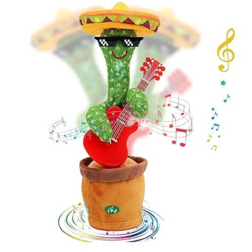Sunshine smile Kaktus Plüschtier,Sprechender Kaktus,Kuscheltier Kaktus,Tanzender Kaktus Plüschtiere,Aufnehmen Lernen zu Sprechen Plüsch Puppe,Kaktus Plüsch Spielzeug von Sunshine smile