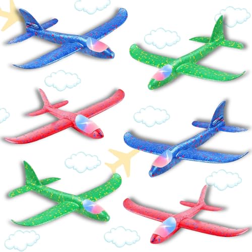 Sunshine smile 6 Stück Manuelles Werfen Flugzeug Spielzeug, Leuchtende Segelflugzeug, Segelflugzeug Flugzeug Spielzeug LED, Modell Schaum Flugzeug für Kinder Sunshine smile 6 Stück Manuelles Werfen Flugzeug Spielzeug, Leuchtende Segelflugzeug, Segelflugzeug Flugzeug Spielzeug LED, Modell Schaum Flugzeug für Kinder von Sunshine smile