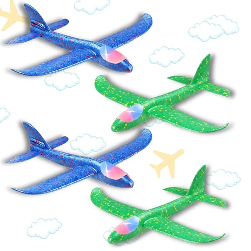 Sunshine smile 4 Stück Manuelles Werfen Flugzeug Spielzeug, Leuchtende Segelflugzeug, Segelflugzeug Flugzeug Spielzeug LED, Modell Schaum Flugzeug für Kinder Sunshine smile 4 Stück Manuelles Werfen Flugzeug Spielzeug, Leuchtende Segelflugzeug, Segelflugzeug Flugzeug Spielzeug LED, Modell Schaum Flugzeug für Kinder von Sunshine smile