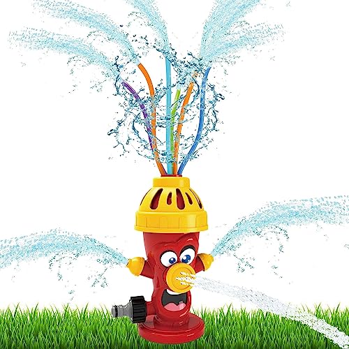 Sunshine smile Sprinkler Spielzeug für Kinder,Hydrant Sprinkler,Wasserspielzeug Sprinkler,Wassersprinkler Garten Kinder,Sprinkler für Outdoor Garten,Wasserspielzeug für Sommer (Hydrant-rot) von Sunshine smile