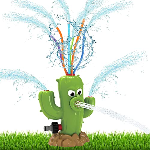 Sunshine smile Sprinkler Spielzeug für Kinder,Kaktus Sprinkler,Wasserspielzeug Sprinkler,Wassersprinkler Garten Kinder,Sprinkler für Outdoor Garten,Wasserspielzeug für Sommer von Sunshine smile