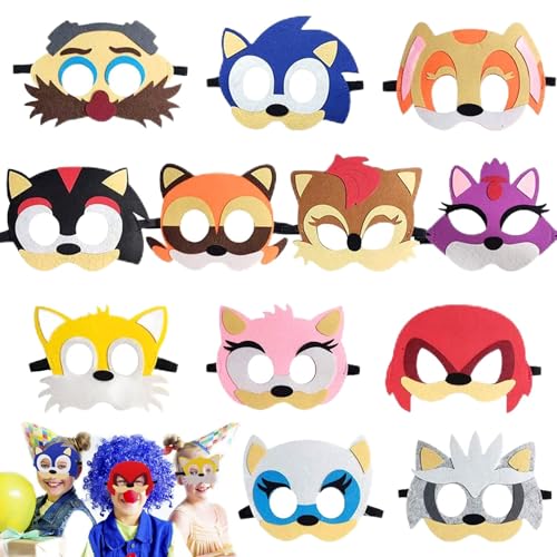 Sunshine smile Tiermasken Für Kinder,Kindermasken Tiere,Tiermasken Zum Ausmalen,Tiermasken Für Kinder Filz,Masken Kinder Geburtstag,Maske Tier,Dschungel Party Deko,Maske Filz Tiere (Igel) von Sunshine smile